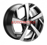 5/114,3/7x17 Khomen Wheels 66,1/45 KHW1712 Black-FP