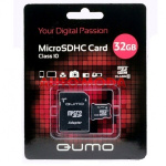 Flash ����� QUMO 32 Gb 10 class microSD + adapter
